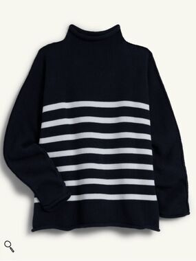 NEW FRANK & EILEEN monterey stripe sweater in navy with ivory